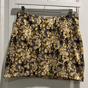 Lioness Black and Gold Embellished Mini Corset Skirt M
